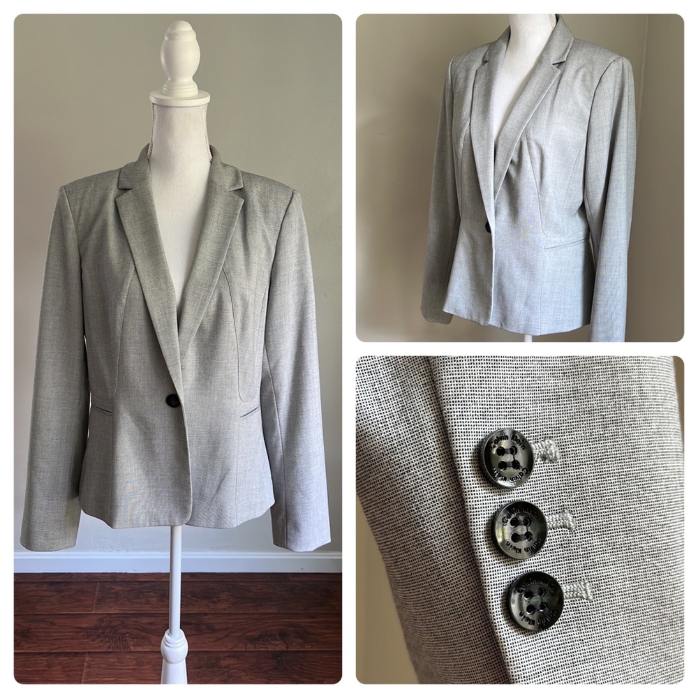 Calvin Klein Light Gray Women's Blazer